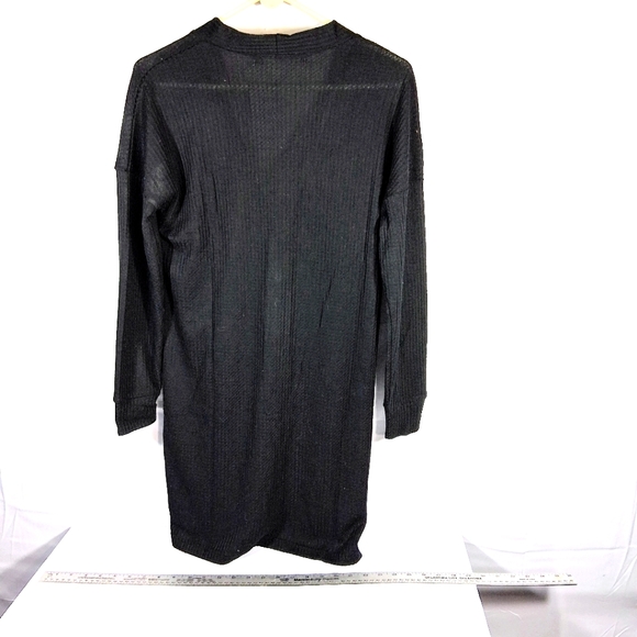 DellaRosa Medium Semi Sheer Women's Intimate Black Mid-thigh But. Down Sleepwear - Picture 4 of 9